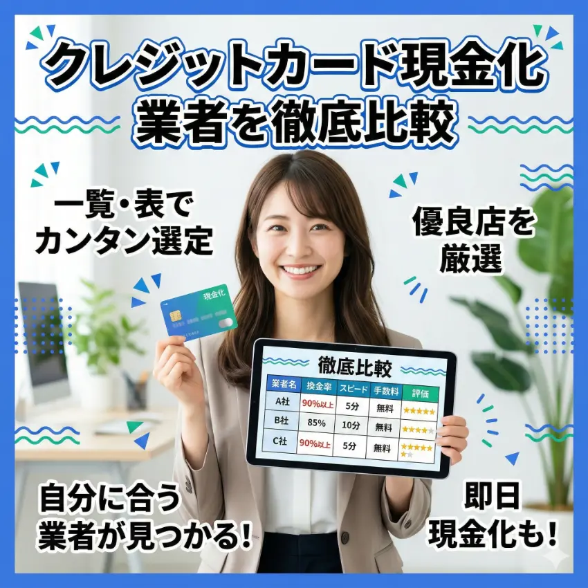 クレジットカード現金化優良店ランキングのアイキャッチ